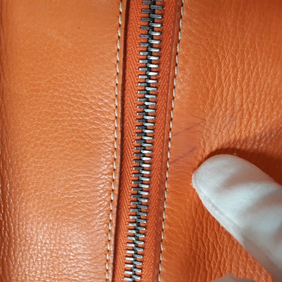 Celine Boogie Orange Leather Handbag - Picture 12 of 16